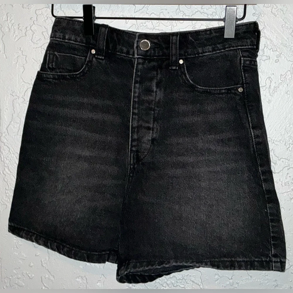 Zara Charcoal Denim Shorts